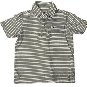 Boys Light blue and white Striped Polo Shirt Sz 2T